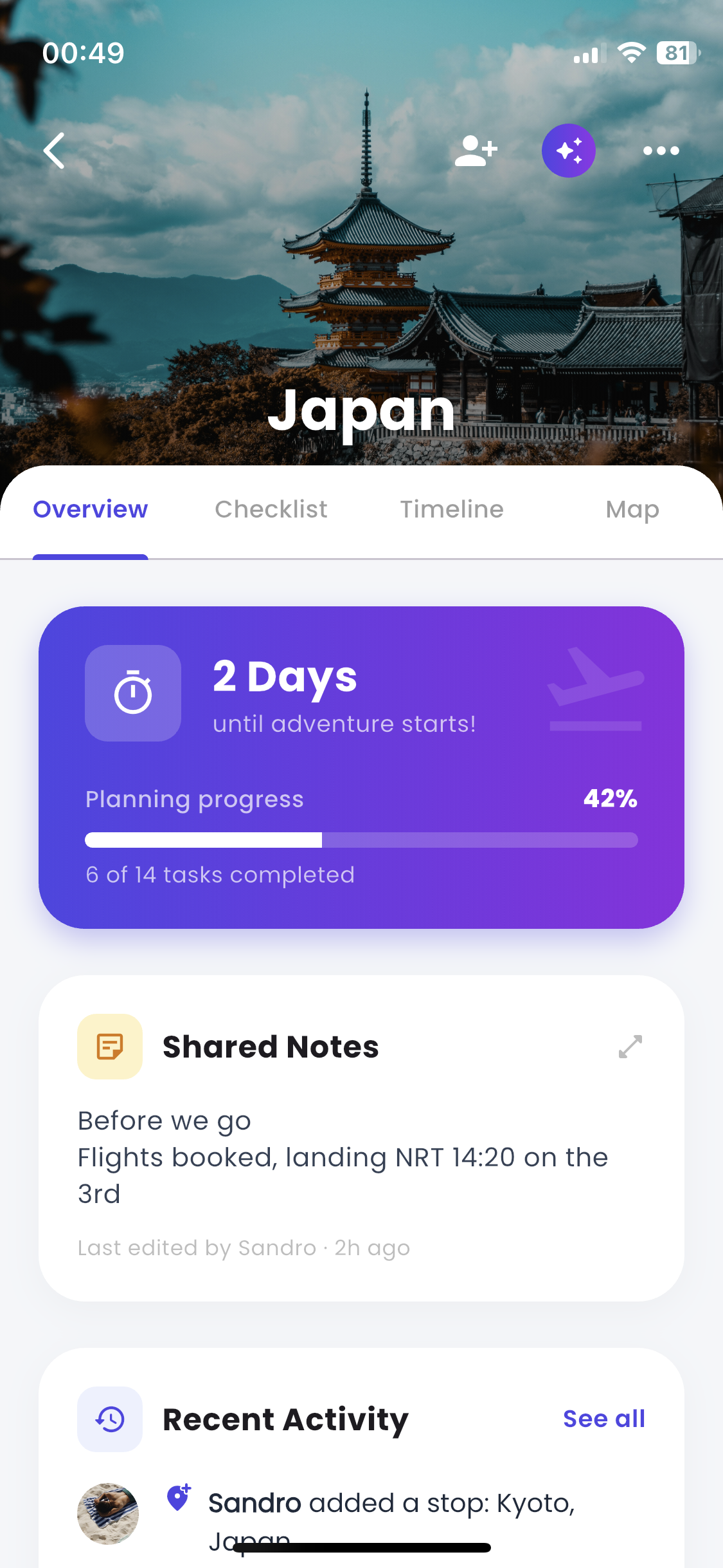 Wayli Trip Planning